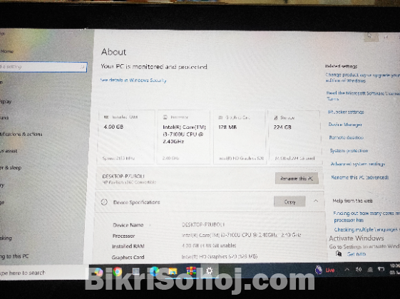 HP Pavilion Core i3 7th Gen Touch Laptop – Good Condition